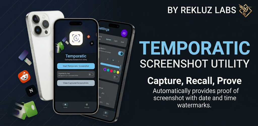 Temporatic screenshot showing watermark and app controls