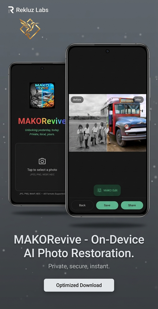 MakoRevive on-device photo restoration